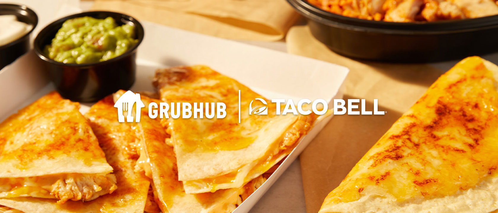 Grubhub + Taco Bell Cantina Chicken 'Spin to Win' web header